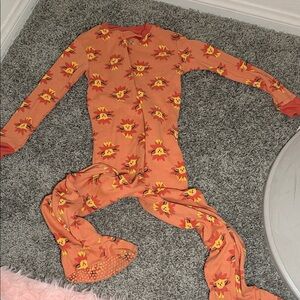 Disney Orange Sun Pattern Kids Footie